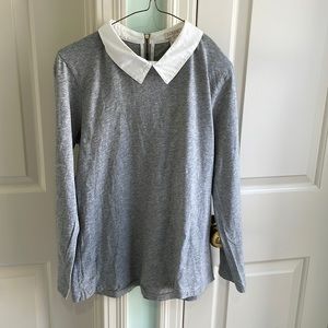 Gray Collared J Crew Shirt